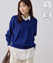 【WEB限定カラー】マシュマロニットVネックプルオーバー