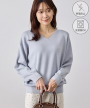 【WEB限定カラー】マシュマロニットVネックプルオーバー