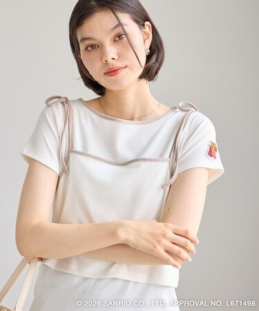 【サンリオキャラクターズ×ROPE' PICNIC】日焼けデザイン キャミソールレイヤードTシャツ