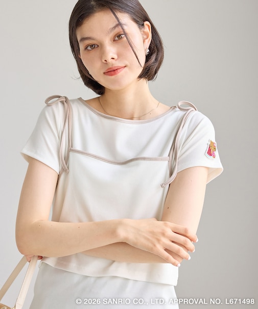 【サンリオキャラクターズ×ROPE' PICNIC】日焼けデザイン キャミソールレイヤードTシャツ