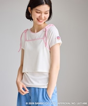 【サンリオキャラクターズ×ROPE' PICNIC】日焼けデザイン キャミソールレイヤードTシャツ