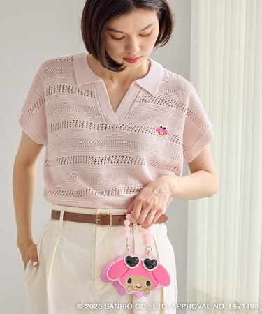 【サンリオキャラクターズ×ROPE' PICNIC】日焼けデザイン アソート透かしニットプルオーバー