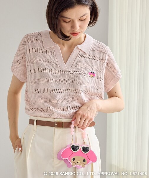 【サンリオキャラクターズ×ROPE' PICNIC】日焼けデザイン アソート透かしニットプルオーバー
