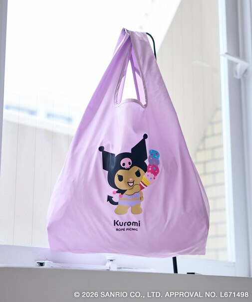 【サンリオキャラクターズ×ROPE' PICNIC】日焼けデザイン 折りたたみエコトートバッグ