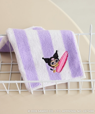 【サンリオキャラクターズ×ROPE' PICNIC】日焼けデザイン ワンポイント刺繍タオルハンカチ