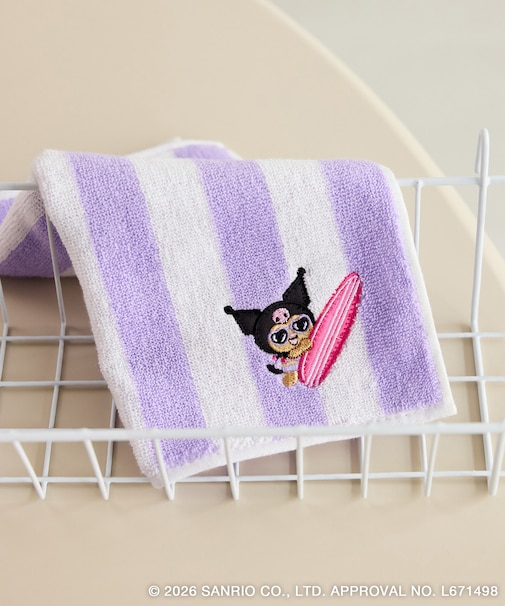 【サンリオキャラクターズ×ROPE' PICNIC】日焼けデザイン ワンポイント刺繍タオルハンカチ