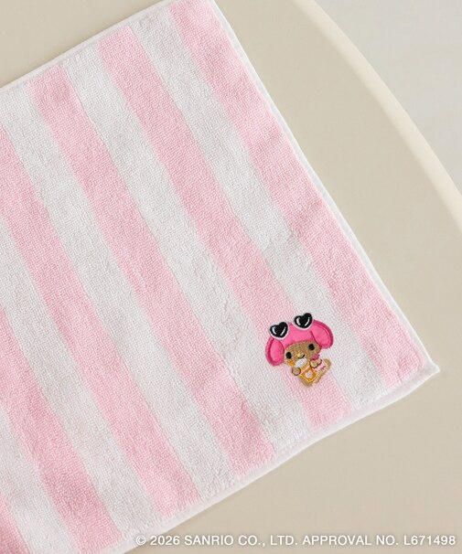 【サンリオキャラクターズ×ROPE' PICNIC】日焼けデザイン ワンポイント刺繍タオルハンカチ