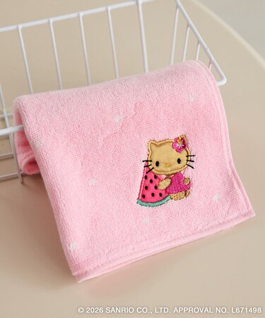 【サンリオキャラクターズ×ROPE' PICNIC】日焼けデザイン ワンポイント刺繍タオルハンカチ