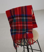 PICNIC DOGシリーズ 刺繍ワッペン チェック柄ストール・マフラー