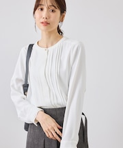 【WEB限定】フロントピンタックブラウス/通勤・お仕事