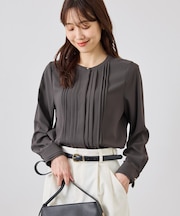 【WEB限定】フロントピンタックブラウス/通勤・お仕事