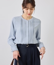 【WEB限定】フロントピンタックブラウス/通勤・お仕事