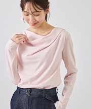 ラメドレープカットソー