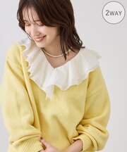 2WAYラッフルフリルニットプルオーバー