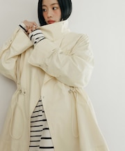 【WEB限定】スタンドカラーハーフモッズコート