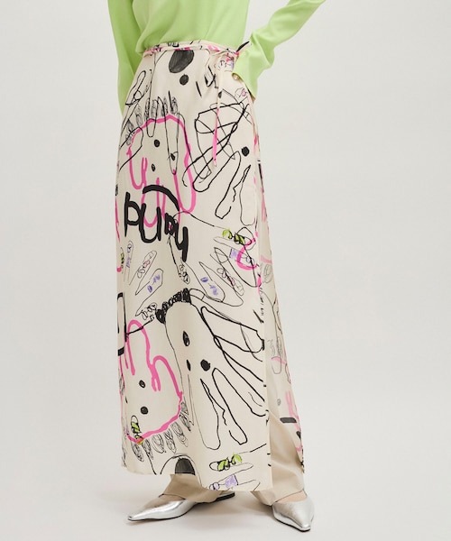 2025SS アダムエロペ　イノセンスプリントスカート イノセンスプリントスカート｜アダムエロペの通販｜&mall（アンド