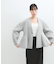 【洗える】エッグブローチ付きペプラムカーディガン