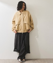シンセティックレザーブルゾン