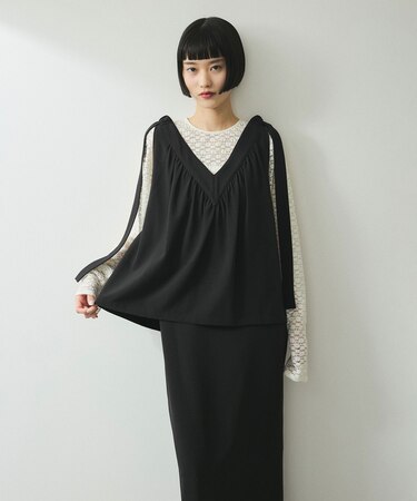 WEB限定】・【オケージョン】ショルダーリボンワンピース 