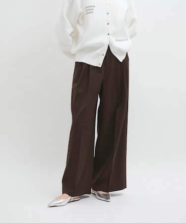【防シワ】・【洗える】2タックワイドスラックス