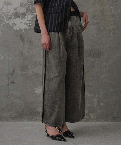 EMOELLE】ドレスデニムパンツ（バイオ加工）｜アダムエロペの通販