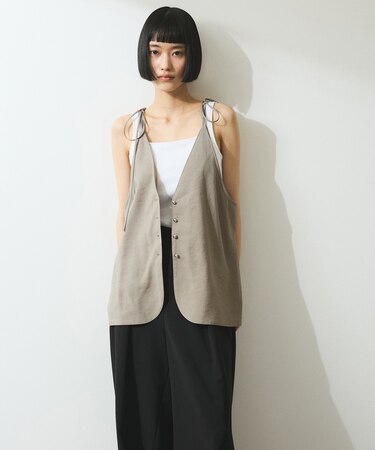 【WEB限定】2WAYダブルストラップキャミソールジレ