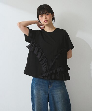 【WEB限定】アシンメトリーラッフルトップス