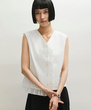 【WEB限定】ラッフルコンビスリーブレストップス
