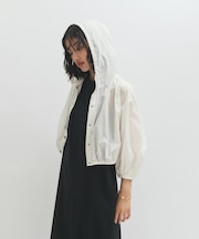 【サステナブル】・【撥水】リップストップフーディブルゾン