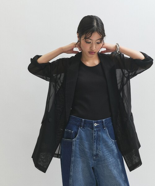 ADAM ET ROPE' 【逸品】ダブルブレストシアージャケット 逸品】ダブルブレストシアージャケット｜アダムエロペの通販｜&mall