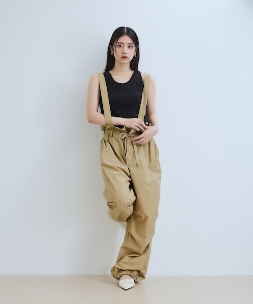 サスペンダーナイロンパンツ