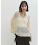 シアーVネックトップス