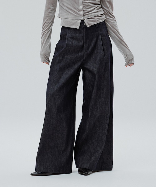 ADAM ET ROPE ツイストシームワイドデニム ツイストシームワイドデニム｜アダムエロペの通販｜&mall（アンド
