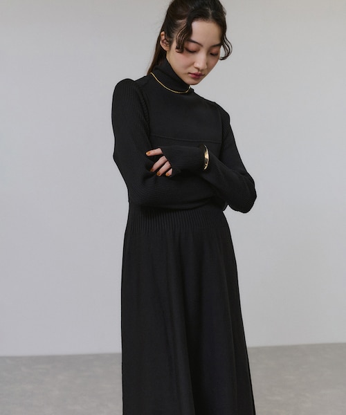 新品未使用　ADAM ET ROPÉ MIX パターン　ニットワンピース ADAM ET ROPE' ワンピース 【WEB限定(一部店舗展開あり)】MIX