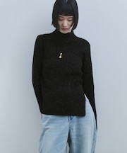 【WEB限定】・【定番人気】ハイネックラメニットプルオーバー
