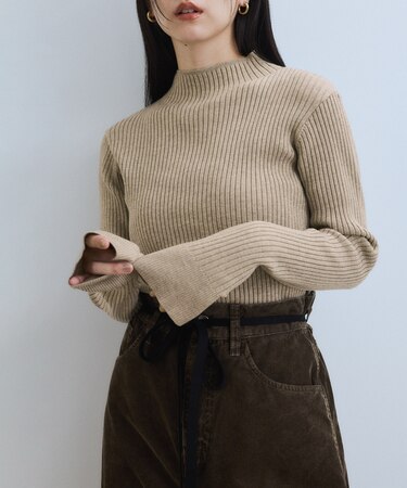 【WEB限定】・【定番人気】ハイネックラメニットプルオーバー
