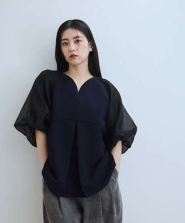 【WEB限定】シアーパフスリーブブラウス