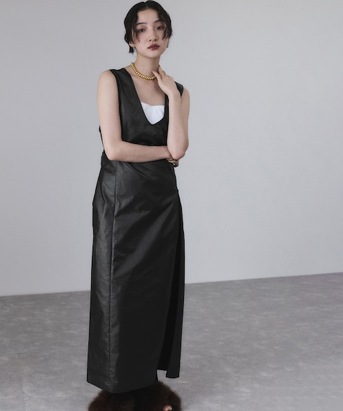 アダムエロペ（ADAM ET ROPE’）/スリットジャンパースカート スリットジャンパースカート｜アダムエロペの通販｜&mall（アンド