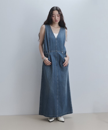 【WEB限定】デニムIラインワンピース