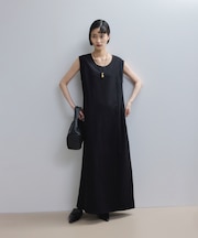 【WEB限定】バイカラーノースリーブワンピース