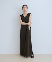 【WEB限定】バイカラーノースリーブワンピース