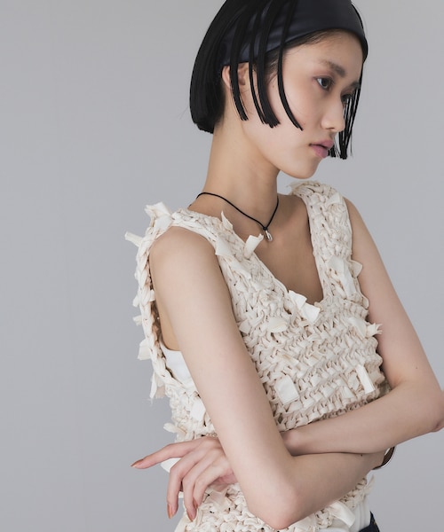 アダムエロペ　テープヤーンベスト　新品 テープヤーンベスト｜アダムエロペの通販｜&mall（アンドモール