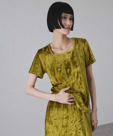 【Miller for ADAM ET ROPE'】別注 ベロアスクエアTee