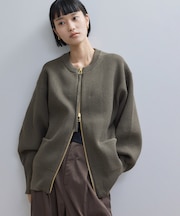 【WEB限定】・【サステナブル】ジップニットカーディガン
