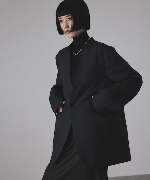 LIMONTAノーカラーダウンジャケット｜アダムエロペの通販｜&mall