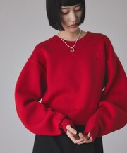 【サステナブル】ロゴパッチスウェットニット