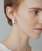 【EMOELLE】pearl shaped silver pierced earrings