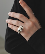 【EMOELLE】pearl shaped silver ring
