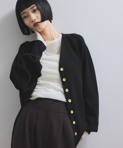 【WEB限定】カシミヤMIXメニーボタンカーディガン
