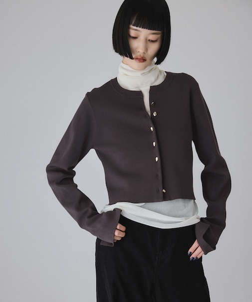 セレクトレングスクルーネックニットカーディガン